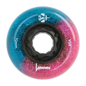 SKALUWL-LU7085-GA-BK/4-Pack LUMINOUS Galaxy LED Wheels | 70mm 85A | 4-Pack | LED Leuchtrollen | Urban Inline Rollen Aggressive & Urban Inline Rollen Aggressive Inline Rollen Inline Rollen Urban Inline Rollen Edition Urban Inline Rollen Fitness Inline Rollen für Inliner Stuntrollen Rollerblades Rollerblading Aggressive Inline Skating Aggressive Inline Skating Rollerblading Blading Inline Skating Inliner Skateschule und Skateshop Weil am Rhein SkaMiDan Lörrach Freiburg Basel Deutschland Germany