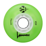 SKALUWL-LU76-GR-WH/Green Luminous LED Wheels 76mm 85A | Luminous LED Rollen für Inlineskates in Green | 4-Pack || Inline Skating Rollen Inline Skating Wheels Rollerblading Wheels Inline Skating Rollerblading Inlineskaterollen Skating Wheels for Rollerblader  Rollen für Inlineskater Lörrach Freiburg Basel Inliner Richtige Größe right Size for Rollerblades Langhaltende Inlineskaterollen Longlasting Wheels for Rollerblading Skateschule und Skateshop Weil am Rhein SkaMiDan Deutschland Germany
