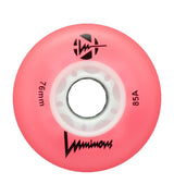 SKALUWL-LU76-PK-WH/Pink Luminous LED Wheels 76mm 85A | Luminous LED Rollen für Inlineskates in Pink | 4-Pack || Inline Skating Rollen Inline Skating Wheels Rollerblading Wheels Inline Skating Rollerblading Inlineskaterollen Skating Wheels for Rollerblader  Rollen für Inlineskater Lörrach Freiburg Basel Inliner Richtige Größe right Size for Rollerblades Langhaltende Inlineskaterollen Longlasting Wheels for Rollerblading Skateschule und Skateshop Weil am Rhein SkaMiDan Deutschland Germany
