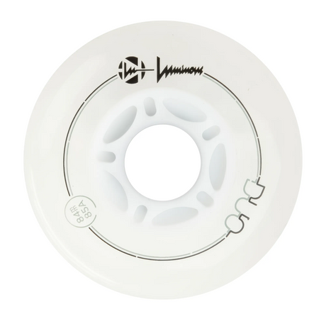 SKALUWL-LU8485-DUO-WH-PE/WhitePearl Luminous LED Wheels Duo 84mm 85A – verschiedene Farben | Luminous LED Rollen für Inlineskates | Leuchtrollen | Fitness & Urban Inline Rollen Inline Skating Rollerblading Inlineskaterollen Skating Wheels for Rollerblader  Rollen für Inlineskater Lörrach Freiburg Basel Inliner Richtige Größe right Size for Rollerblades Langhaltende Inlineskaterollen Longlasting Wheels for Rollerblading Skateschule und Skateshop Weil am Rhein SkaMiDan Deutschland Germany
