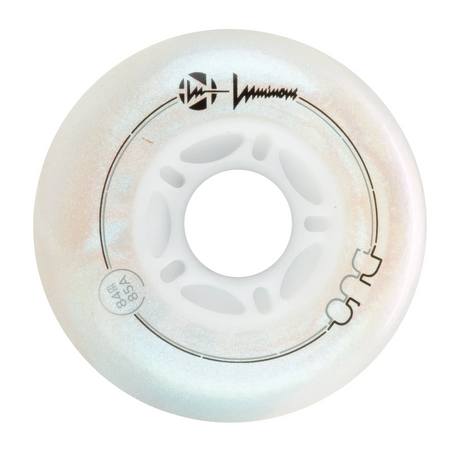 SKALUWL-LU8485-DUO-WH-PE/WhitePearl Luminous LED Wheels Duo 84mm 85A – verschiedene Farben | Luminous LED Rollen für Inlineskates | Leuchtrollen | Fitness & Urban Inline Rollen Inline Skating Rollerblading Inlineskaterollen Skating Wheels for Rollerblader  Rollen für Inlineskater Lörrach Freiburg Basel Inliner Richtige Größe right Size for Rollerblades Langhaltende Inlineskaterollen Longlasting Wheels for Rollerblading Skateschule und Skateshop Weil am Rhein SkaMiDan Deutschland Germany
