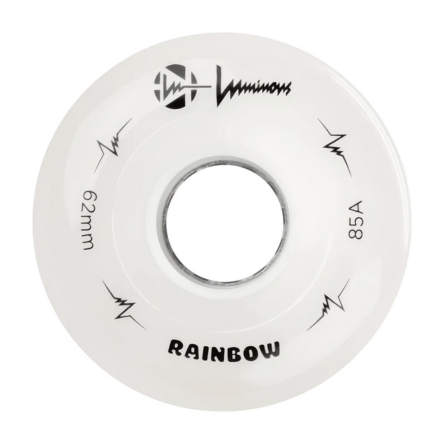 SKALUWL-QLU6285-SX-RB-WH Luminous LED Wheels Sixies 62mm 34mm 85A – verschiedene Farben | Luminous LED Rollen für Rollschuhe | Leuchtrollen | Lifestyle, Jam & Park Roller Skating | Leuchtrollen für das Inline Skating Inline Skating Rollerblading Inlineskaterollen Skating Wheels for Rollerblader  Rollen für Inlineskater Lörrach Freiburg Basel Inliner Richtige Größe right Size for Rollerblades Langhaltende Inlineskaterollen Longlasting Wheels for Rollerblading Skateschule und Skateshop Weil am Rhein SkaMiDan 