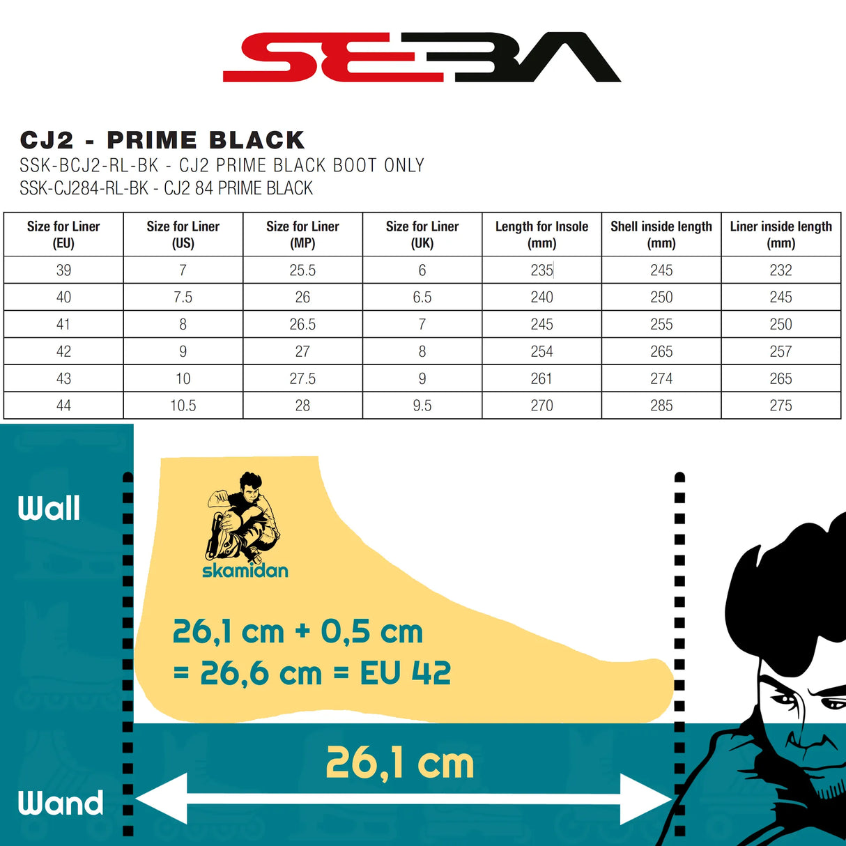 SKASSK-BCJ2-RL-BK SEBA CJ2 Prime Boots only – Schwarz | Boots only | UFS Mounting | Aggressive Inlineskates Rollerblades aggressiv Aggressive Skates Stunt Skates Rollerblading Aggressive Inline Best Aggressive Skates Urban Inline Skates Free Skates Top Stunt Skates Inliner Lörrach Freiburg Basel Inliner Skateshop SkaMiDan Weil am Rhein Deutschland Germany