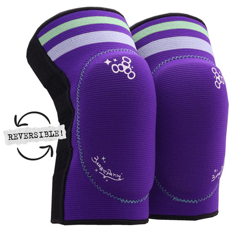 SKATE60300 TRIPLE EIGHT Barbie Patin Reversible Soft Knee pads | Violett und Schwarz in einem | Schlanke, umkehrbare Knieschützer | Knieschoner Gelenkschutz Schützer Schoner Inliner Schoner Inline Schützer protectors skate Skate Schützer Inliner Schützer Schutzausrüstung Fingerschutz Handschuhe inline skating inliner inlineksaten rollerbladen rollerskaten Inlineskates Rollerblades Fitness Skates Slalom Skates rollerblades rollerblading inline skating Lörrach Freiburg Basel Inliner Skateschule und Skateshop 