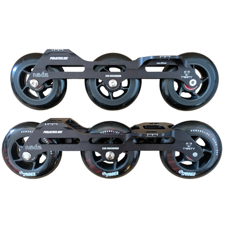 SKAWÜH9003 POWERSLIDE Trinity Nexus Rocker Frame + Spinner Wheels 3x90mm 88A | 235mm | Black | Freestyle Inline Skating | Urban Inline Skating | Urban Inline Skating Frames Rahmen für inline Skates Frames for inline Skating Urban Inline Skating Frames Inliner Rahmen für das urbane Gelände Lörrach Freiburg Basel Inliner Skateschule und Skateshop Weil am Rhein SkaMiDan Deutschland Germany
