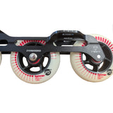 POWERSLIDE Trinity Nexus Rocker Frame RTR Black & White – Spinner Wheels 3×84mm/3×90mm 88A | Slalom & Freestyle Inline Skating Frame