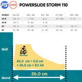 SKA908445 POWERSLIDE Storm Black | 88A SHR ABEC 9 | Schwarz | 165mm Dual Point Mounting | Urban Inlineskates