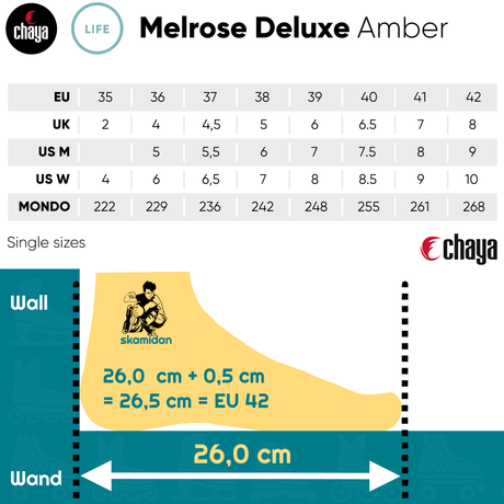 SKA810665 CHAYA Melrose Deluxe Amber Roller Skates | Lifestyle Rollschuhe Yellow Gelb Park Tanz Rollschuhe Barbie Park Quad Skates Roller Skates Lifestyle Rollschuhe Skatepark Rollschuhe Chaya Quad Skates Aggressive Quad Skates Rollschuhe Stunt Rollschuhe Rollkunstlauf Rollschuhe Rollerskates Schwarze Rollschuhe Lifestyle Rollschuhe Roller Skating Quad Skating Skateschule und Skateshop Weil am Rhein SkaMiDan Lörrach Freiburg Basel Deutschland Germany Größentabelle Size table Sizing Charts
