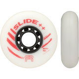 FR SKATES FR Slide Plus Wheels 80mm 90A –  Weiß-Rot – | Rollen zum Sliden | Urban, Freeride, Aggressive & Freestyle Inline Rollen