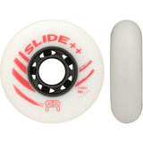 FR SKATES FR Slide Plus Wheels 72mm 90A – White-Red – | Wheels for sliding | Urban, Freeride, Aggressive & Freestyle Inline Wheels