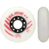 FR SKATES FR Slide Plus Wheels 76mm 90A – White-Red – | Wheels for sliding | Urban, Freeride, Aggressive & Freestyle Inline Wheels