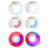 Luminous LED Wheels Duo 84mm 85A – various colors | Luminous LED Wheels for Inline Skates | Light-Up Wheels | Fitness & Urban Inline Wheels