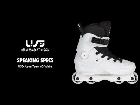 USD Aeon 60 Team White | White Aeons | Aggressive Inlineskates | Unibody