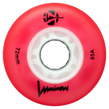 Luminous LED Wheels 72mm 85A | Luminous LED wheels for inline skates in various colors | 4-pack | Light-up wheels | Fitness & Urban Inline Wheels