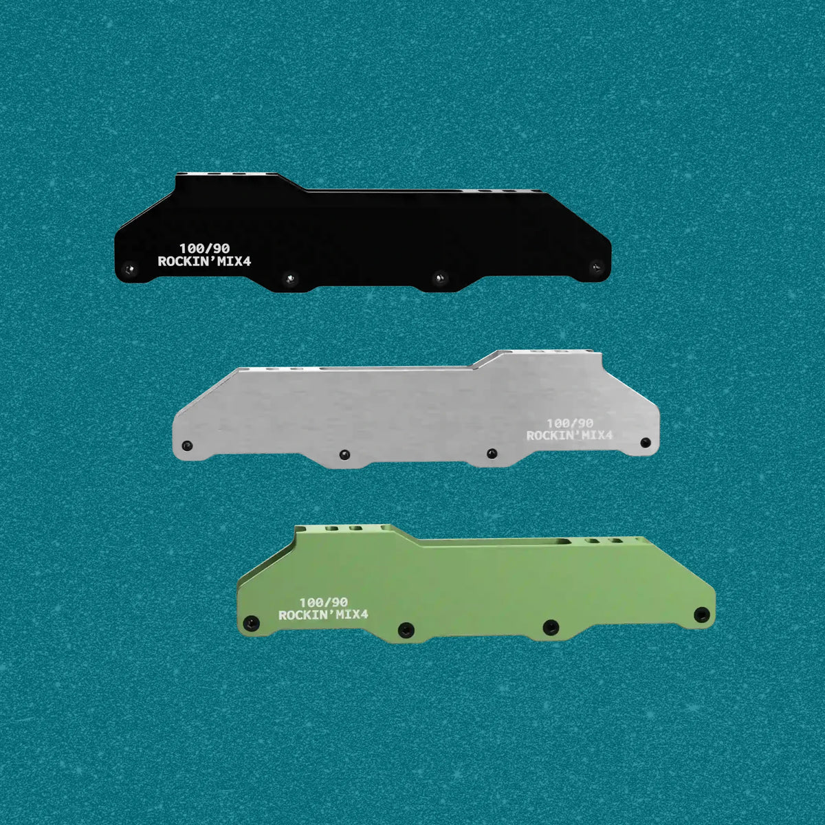 ROCKIN' MIX4 100/90 | 2x100 + 2x90 | 283mm | 165mm Dual Point Mounting | 1 pair | Inline Wizard Skating