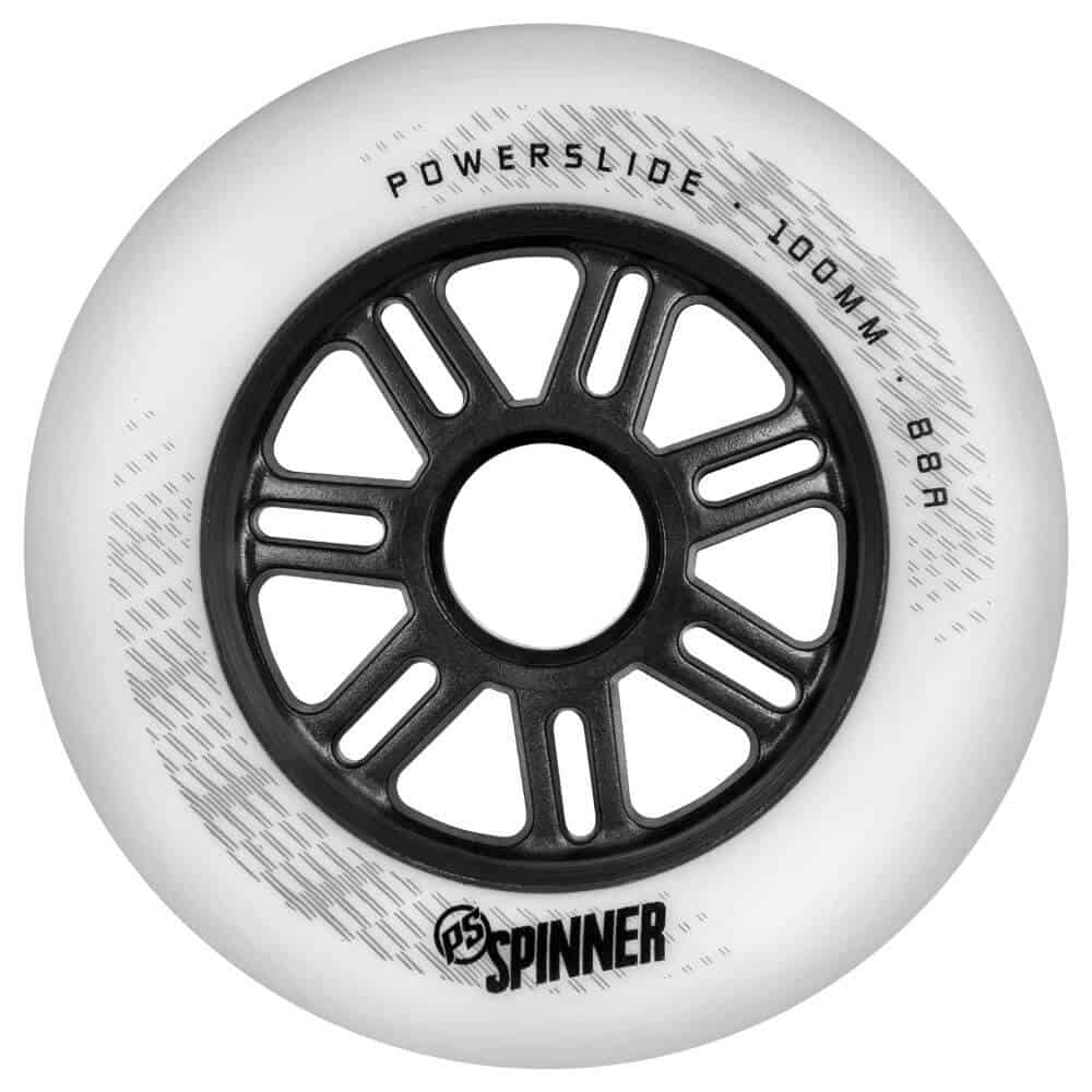 Powerslide Spinner Wheels 100mm white Inline Skate Rollen weiß NEU 