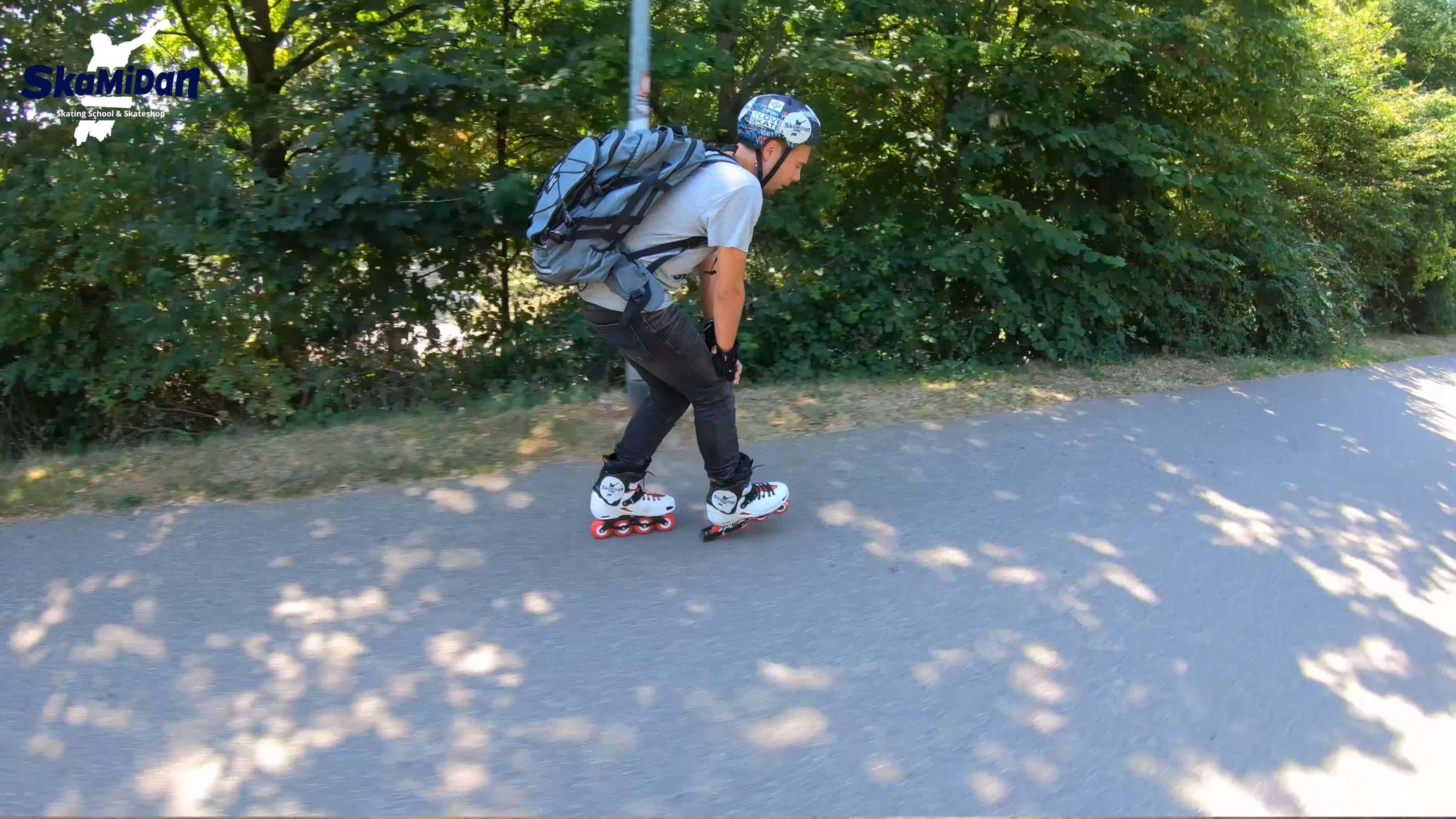 Inline skating how to stop I skate school Weil am Rhein SkaMiDan